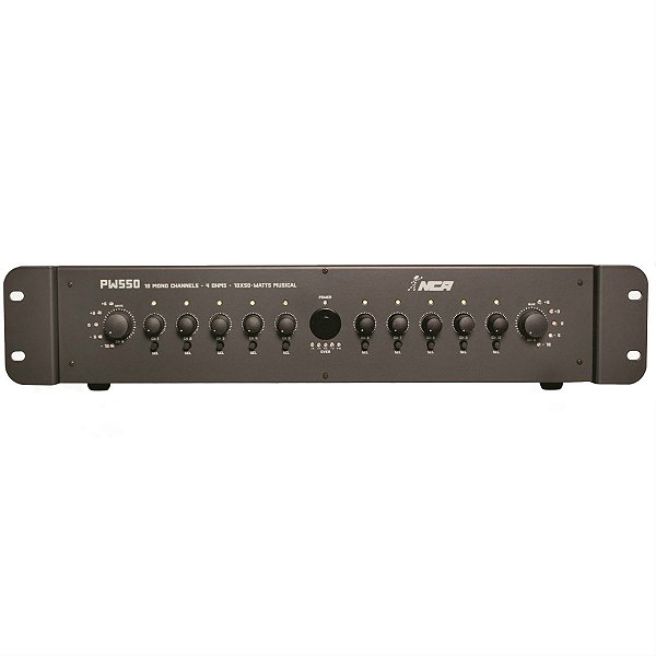 Amplificador para Som Ambiente com 10 setores PW-550 - NCA