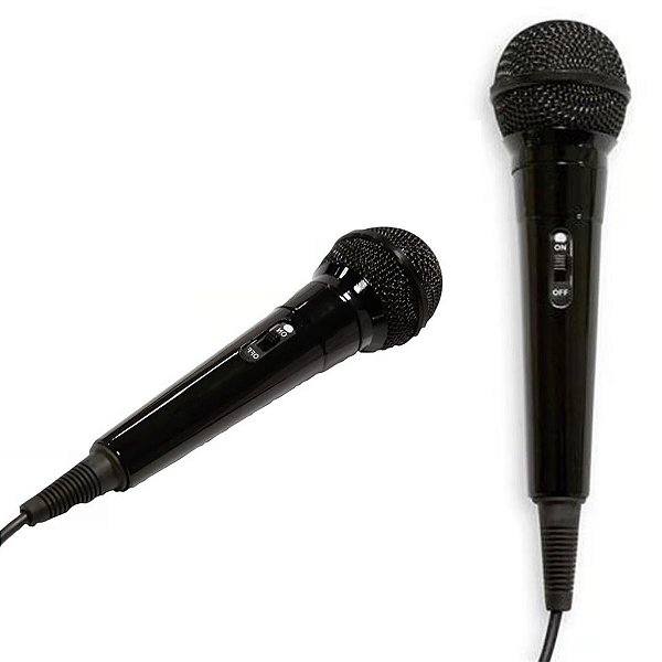 Microfone Dinâmico Preto Alta Sensibilidade Waldman Atm-10