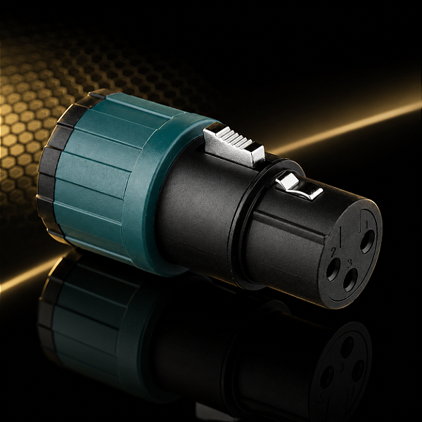 Plug XLR Fêmea Santo Angelo Low Profile 90° 3 Polos