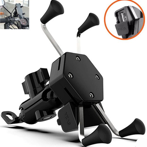Suporte de Celular Moto c/ Carregador