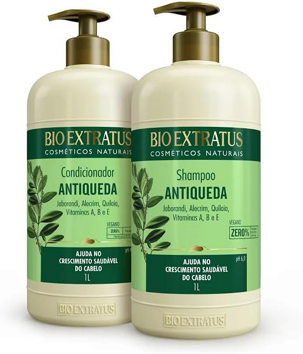 Kit Bio Extratus Jaborandi Antiqueda Shampo Condicionador 1L