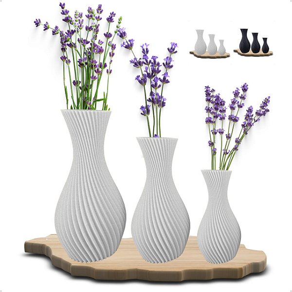 Kit Vasos Decorativo Sala Cozinha Banheiro Branco