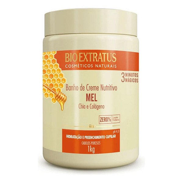 Banho De Creme Nutritivo Mel Colágeno 1kg - Bio Extratus