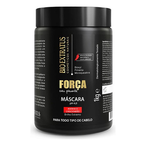 Mascara Capilar Força com Pimenta 1Kg Bio Extratus