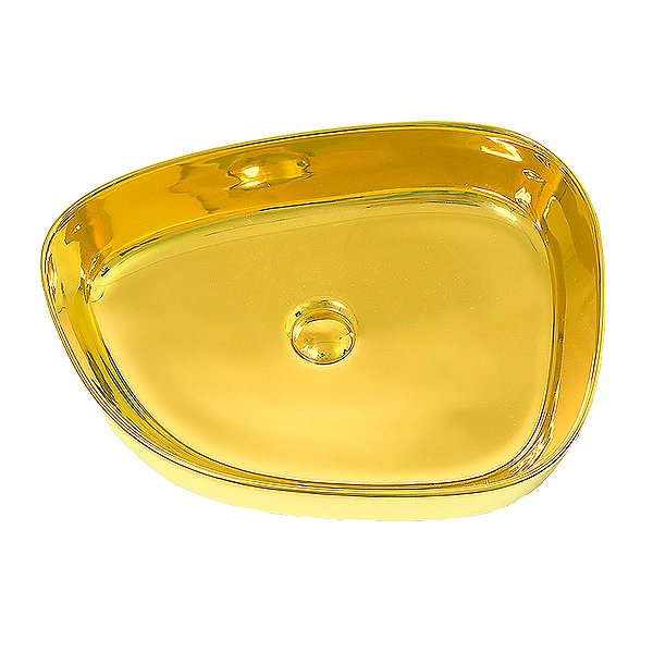 Cuba Louça Dubai Dourada Apoio Banheiro C/ Válvula De Click