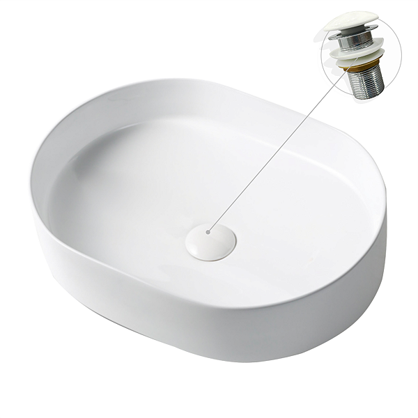 Cuba Louça Apoio Atrium Branca Banheiro C/ Válvula De Click