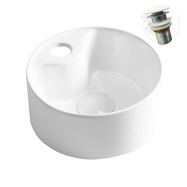 Cuba Louça Apoio Trezo Branca Banheiro C/ Válvula De Click