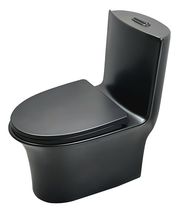 Vaso Bacia Sanitária Preto Monobloco Plezi