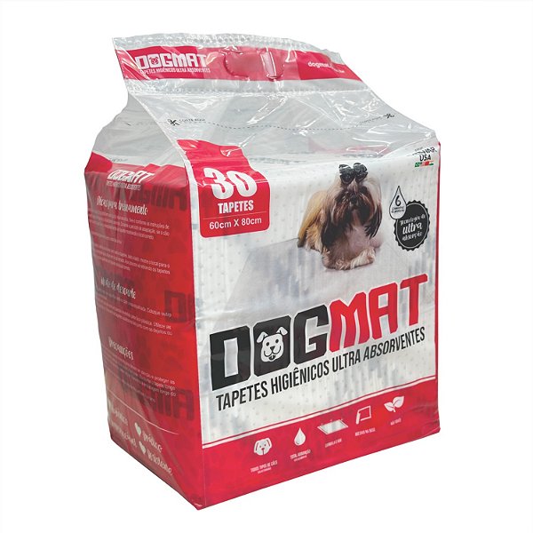 Tapete Higiênico Absorvente P/ Cães 80x60 30 Unidades Bambu