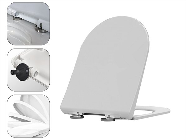 Assento Sanitario Soft Close Fechamento Suave Detroit Inowar