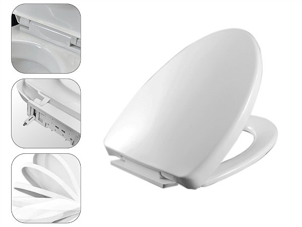 Assento Sanitario Soft Close Fechamento Suave HP078 Inowar