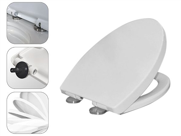 Assento Sanitario Soft Close Fechamento Suave HP112 Inowar