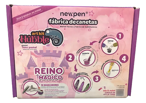Artkit Hubble Reino Magico - Newpen Cor da tinta TONS PASTEL