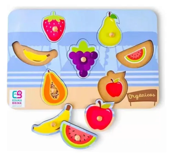 Quebra Cabeça De Encaixe Frutas