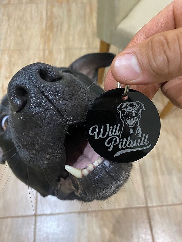 CHAVEIRO REDONDO PRETO - WILL PITBULL