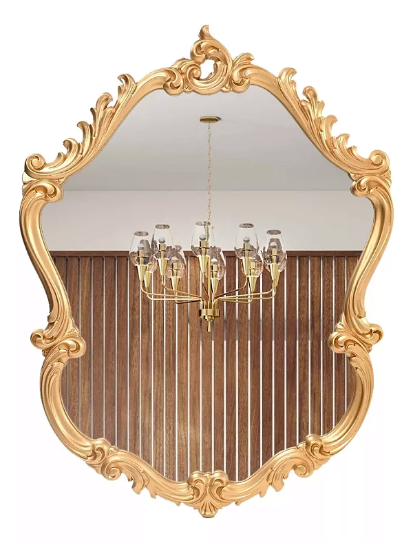 Espelho Florença 54x70cm Clássico Provençal Estilo Vitoriano - Moramo