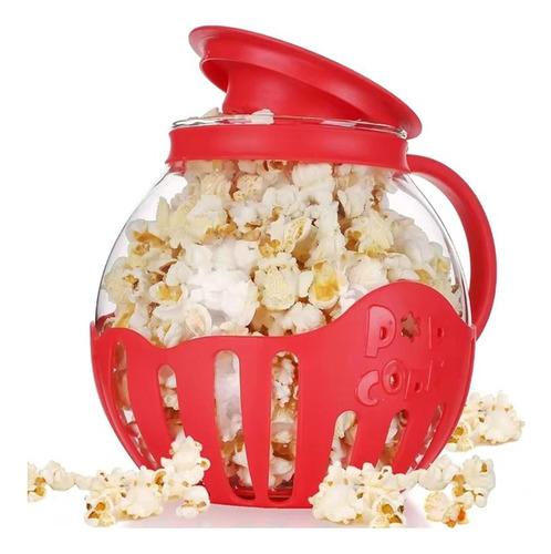 Pipoqueira Fitness De Vidro Micro-ondas Sem Óleo 2l Pipoca
