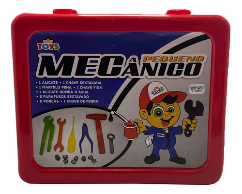 Brinquedo Pequeno Mecânico Maleta De Ferramentas 16 Peças