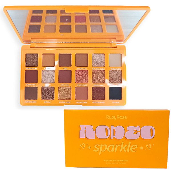 Paleta De Sombras Rodeo Sparkle 18 Sombras Ruby Rose HBF2610
