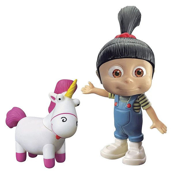 Boneco Vinil Articulado Agnes Unicórnio Fluffy Meu Malvado Favorito Líder Brinquedos