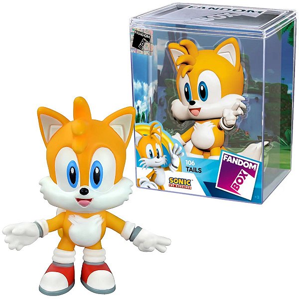 Boneco Colecionável Tails Sonic Fandom Box 10x12 Líder Brinquedos