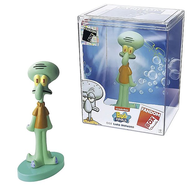 Boneco Colecionável Lula Molusco Bob Esponja Fandom Box 10x12 Líder Brinquedos