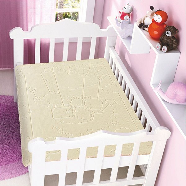 Cobertor Jolitex Poliéster Relevo Touch Texture 0,80x1,10 Bege