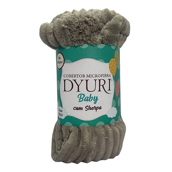 Cobertor Jolitex Dyuri Bebê Baby Com Sherpa 0,90x1,10m Cinza