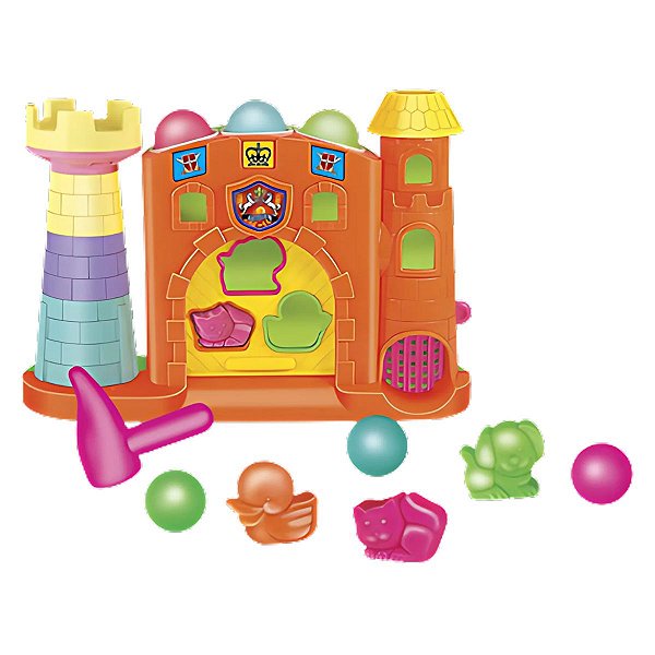 Castelinho Brinquedo Educativo Baby Castle 8 Peças Bebê Pica Pau Brinquedos