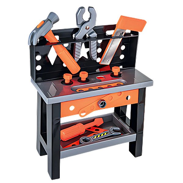 Kit Jogo Ferramentas Com Bancada Infantil Brinquedo Pica Pau