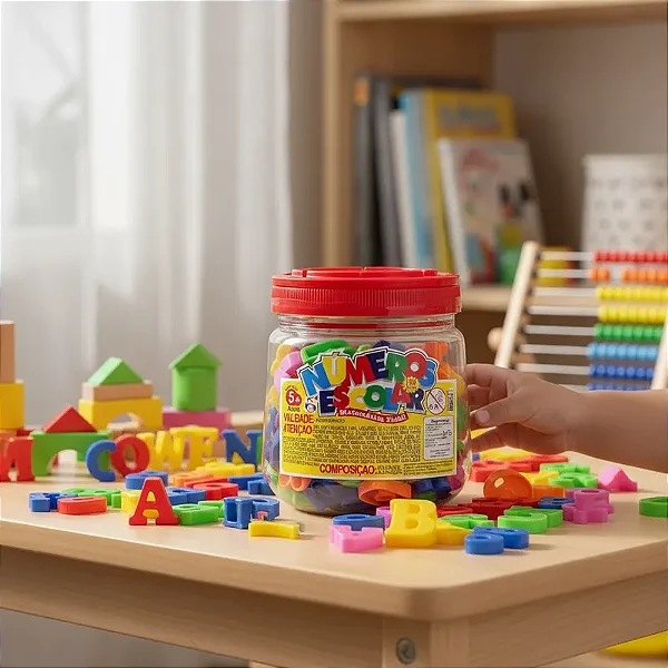 Kit Didático Numeros Jogo Numerais 150 Pçs Infantil Pica Pau