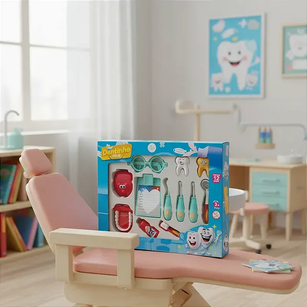Kit Dentista De Brinquedo Mini Doutor Dentinho Divertido