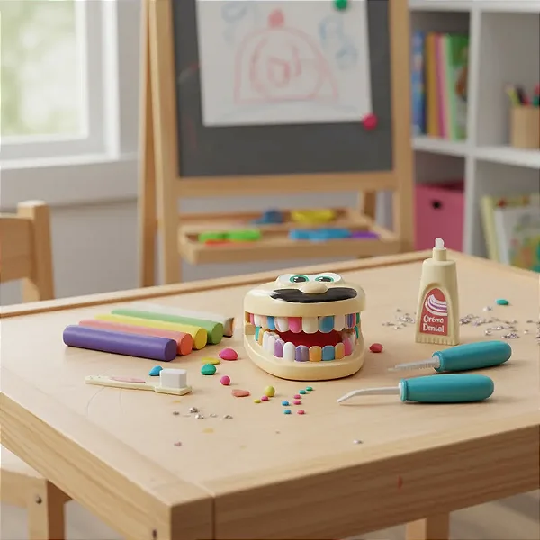 Massinha Dentista Color Smile Cartela com 6 Cores