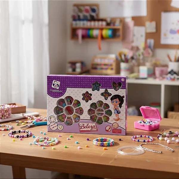 Kit Miçangas Infantil Montagem Bijuterias  Fashion Bijoux