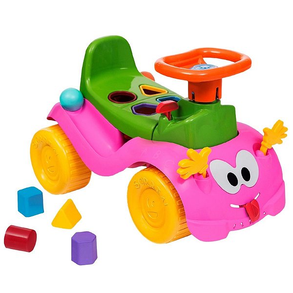 Totokinha Bolinha Motoka Velotrol Triciclo Infanti Bebê Rosa