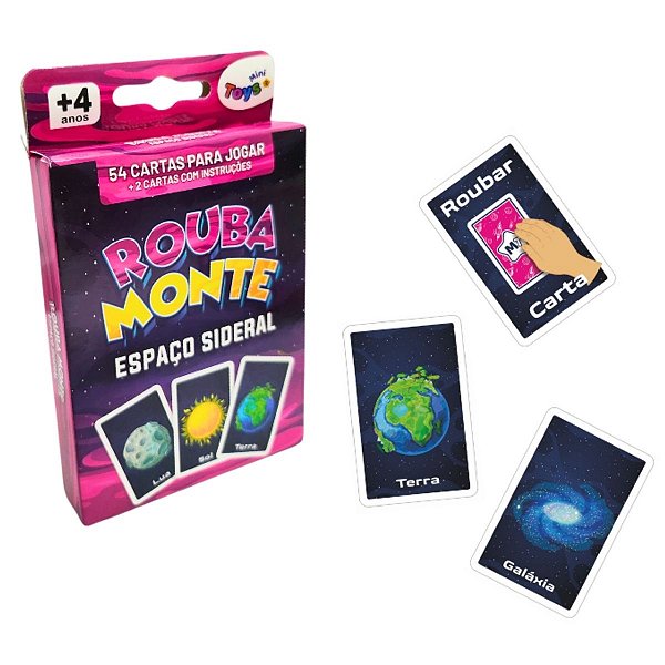 Jogo Cartas Rouba Monte Espaço Sideral Educativo Mini Toys