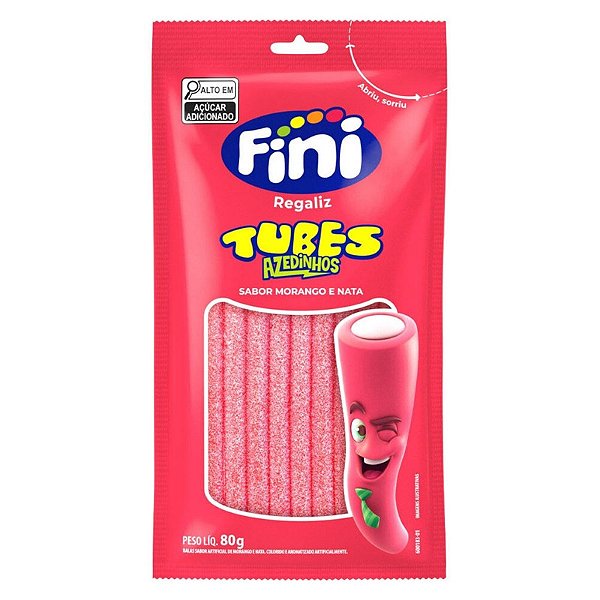 Tubes E Tiras Fini Morango Cítrico 80G