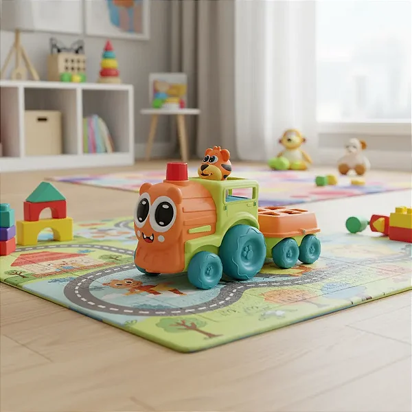 Brinquedo Baby Land Fofilhotes Trenzinho Com Carretinha