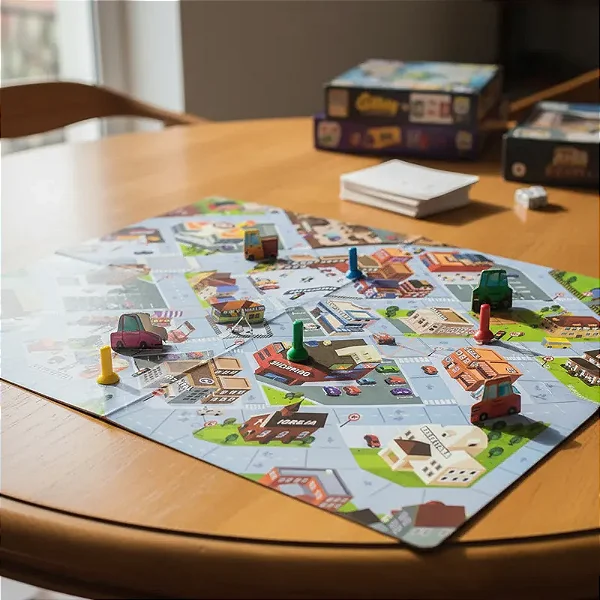 Jogo Tabuleiro Infantil Brinquedo Jogo Do Trânsito Mini Toys