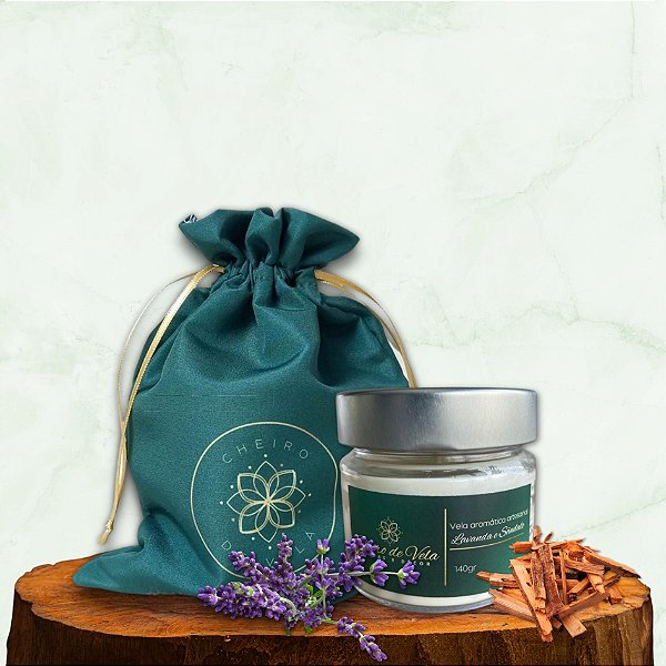 VELA AROMÁTICA - LAVANDA E SÂNDALO - 140G