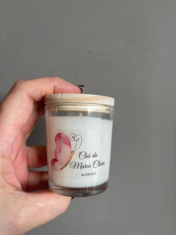 VELA AROMÁTICA VIDRO 50GR PERSONALIZADA