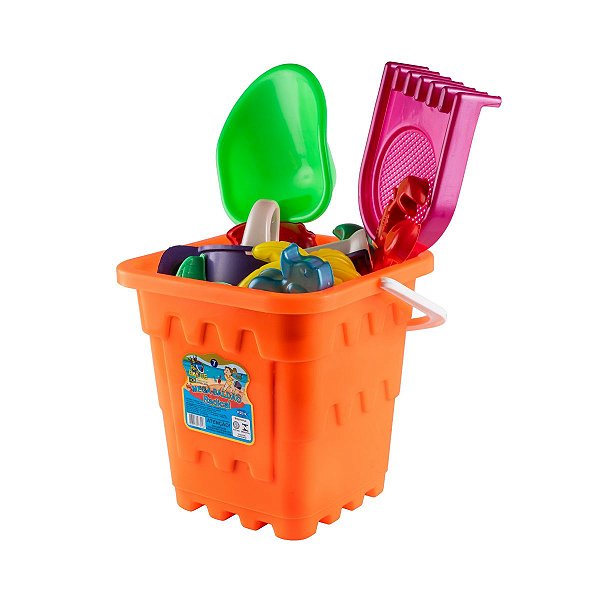 Kit Mega Baldão Radical Castelo Brinquedos De Praia Crianças