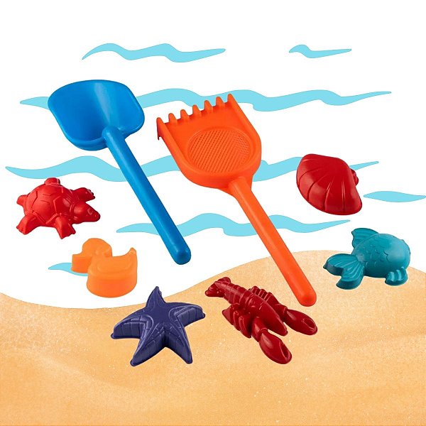 Kit Super Radical Brinquedos Verão Praia Areia Para Crianças