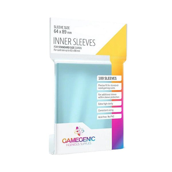 Envelope Protetor De Cartas Inner Sleeves Standard 64x89mm