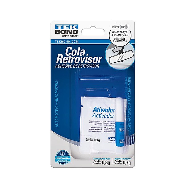 Cola Para Retrovisor Dose Única 1g Tekbond