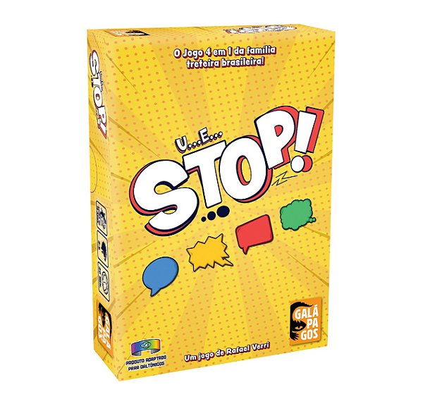 UeStop! Jogo de Cartas 4 em 1 Português Galapagos BoardGames