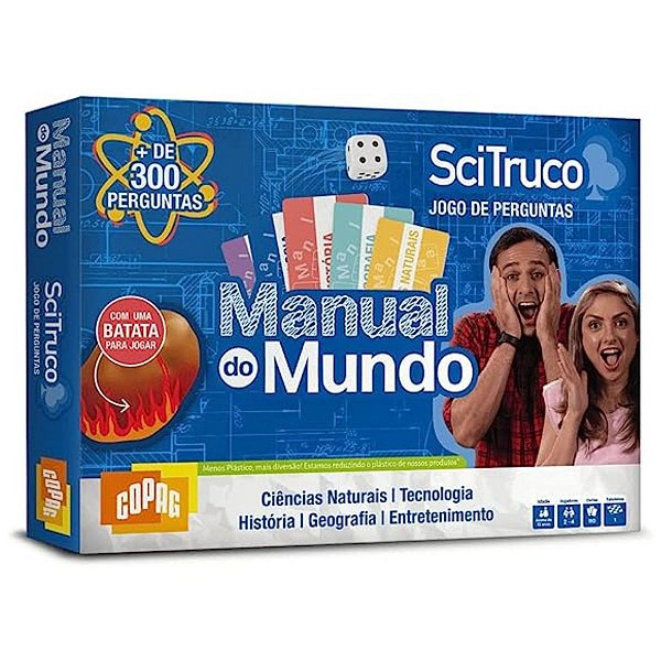 Jogo Perguntas Manual Do Mundo Copag Sci-Truco Cartas
