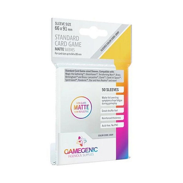 Envelope Protetor De Cartas Gamegenic Matte Sleeves Standard
