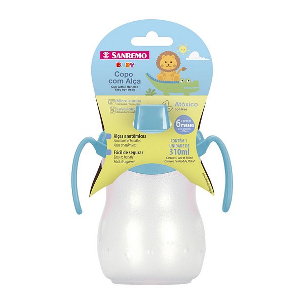 Copo Infantil Transição Treinamento com Alças e Bico 310ml