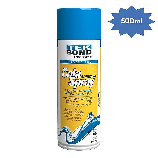Cola Spray Reposicionável Multiuso 500ml - Tekbond